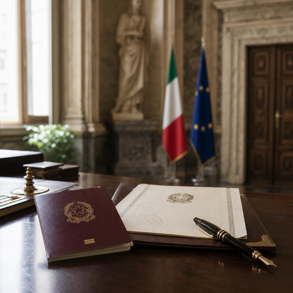 Passport and official citizenship documents